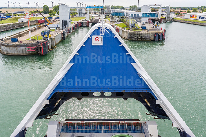 Blick von der Brücke: Die Scandlines-Fähre 